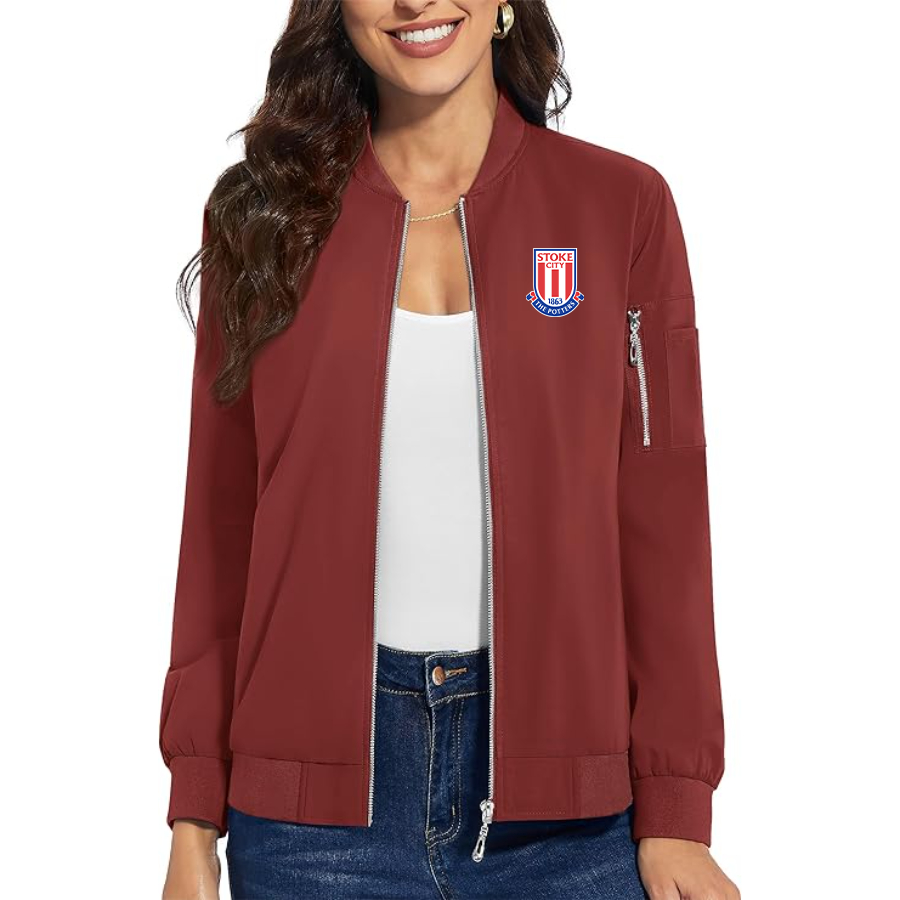 Women's Stoke City Soccer  Premium Bomber Jacket Outerwear