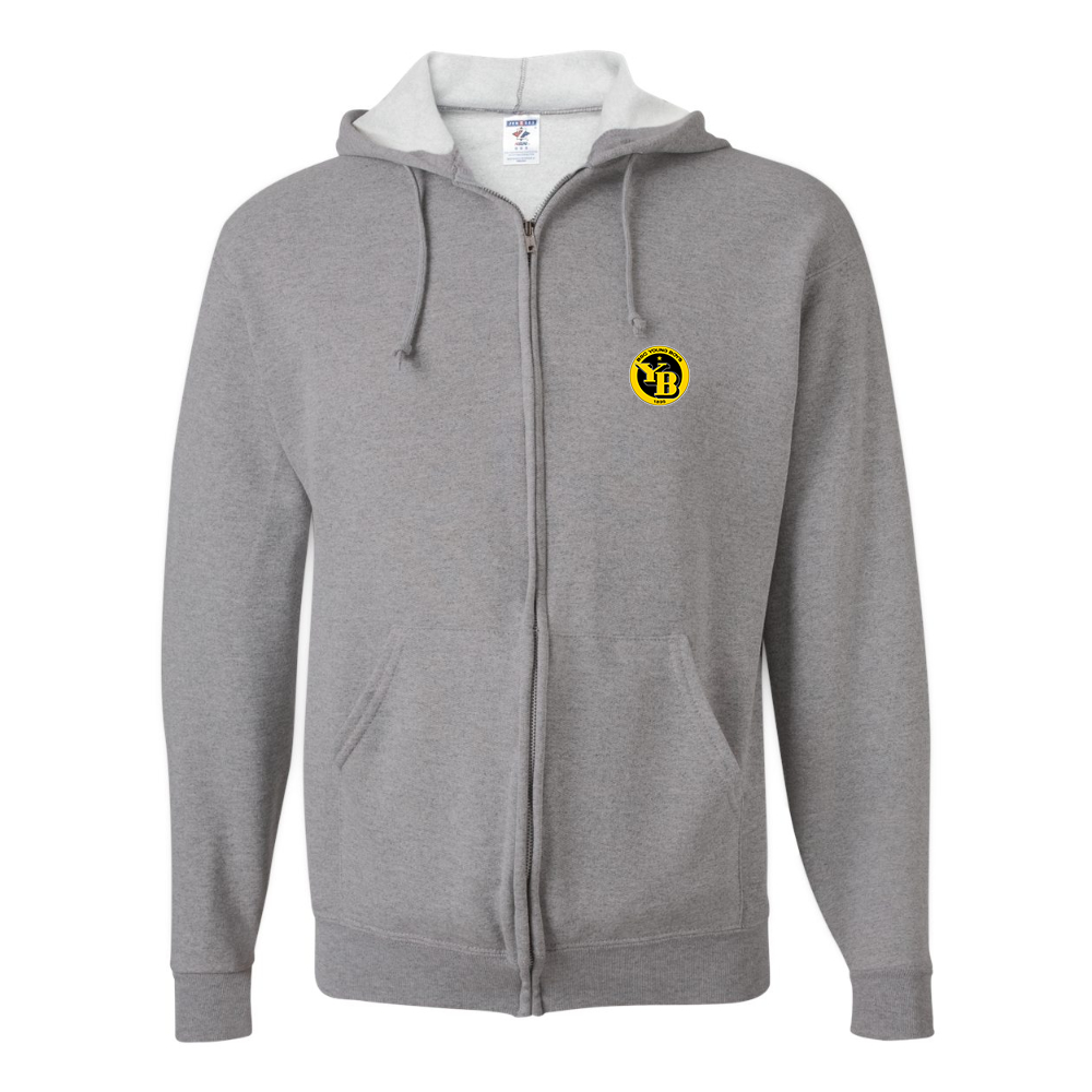 Men's Young Boys Soccer JERZEES NuBlend Full-Zip Hooded Sweatshirt