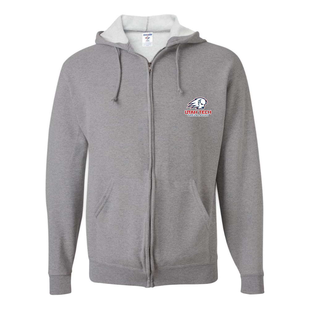 Men's Utah Tech Trailblazers JERZEES NuBlend Full-Zip Hooded Sweatshirt