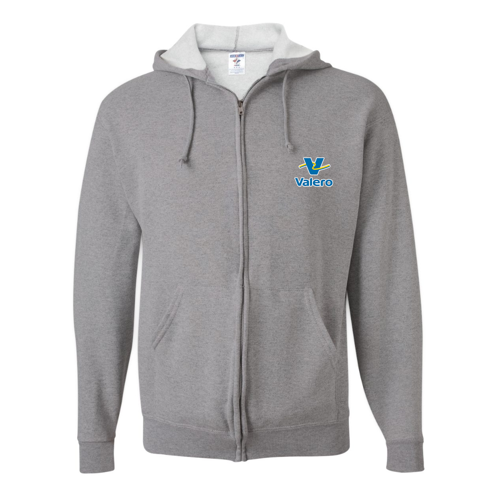 Men's Valero Gas Station JERZEES NuBlend Full-Zip Hooded Sweatshirt