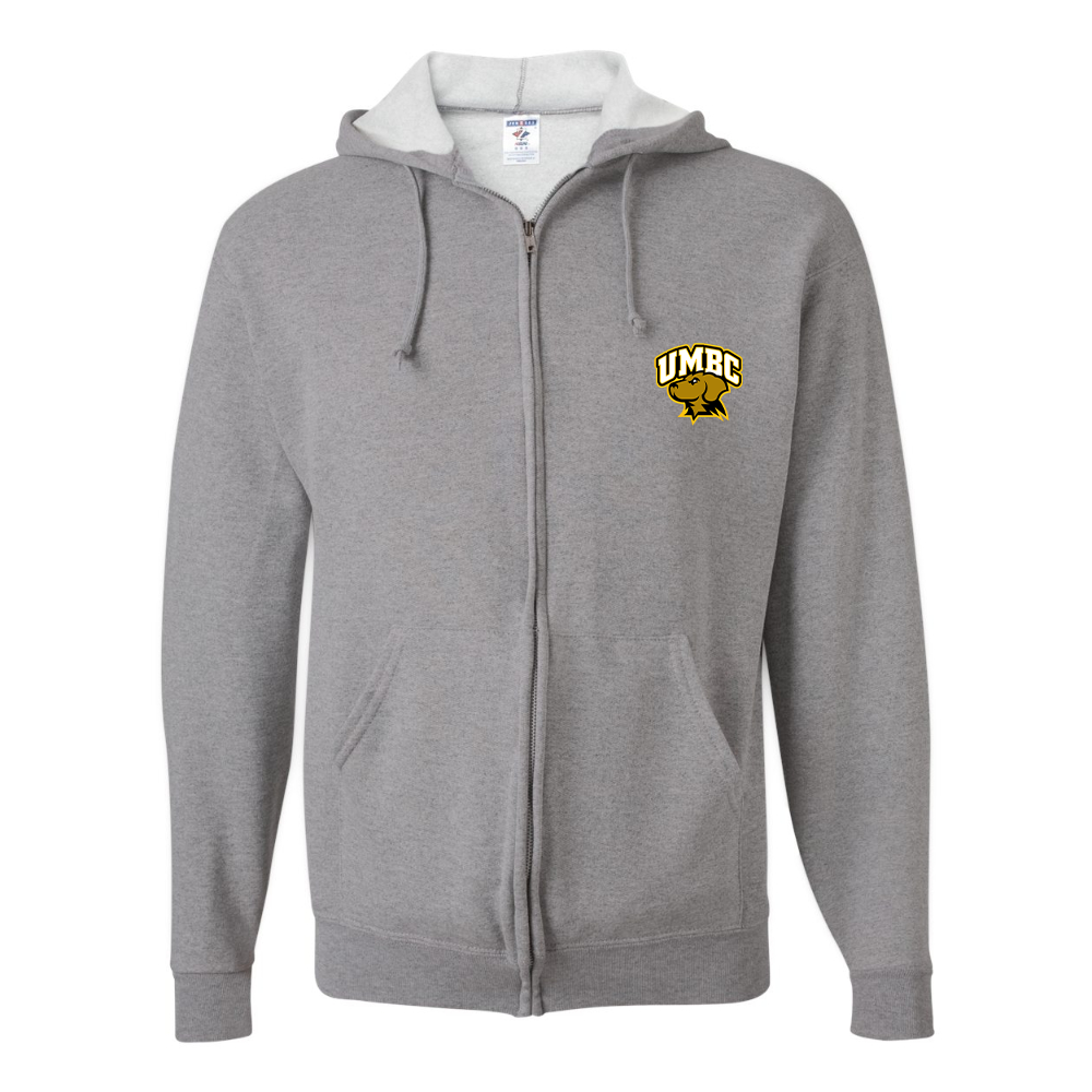 Men's UMBC Retrievers JERZEES NuBlend Full-Zip Hooded Sweatshirt