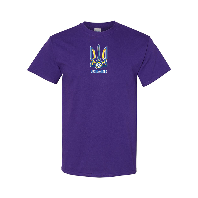 Men's Ukraine National Football Soccer Team Gildan Heavy Cotton T-Shirt