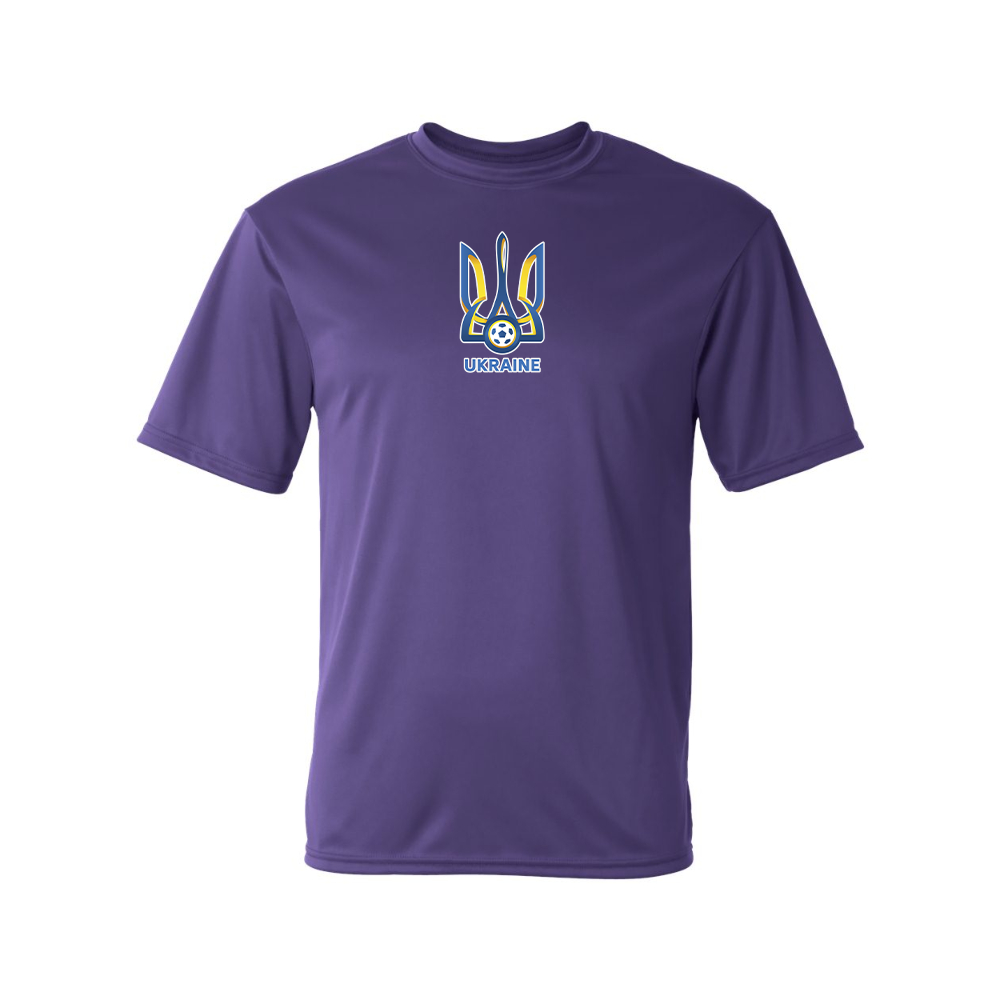 Men's Ukraine National Football Soccer Team Polyester T-Shirt