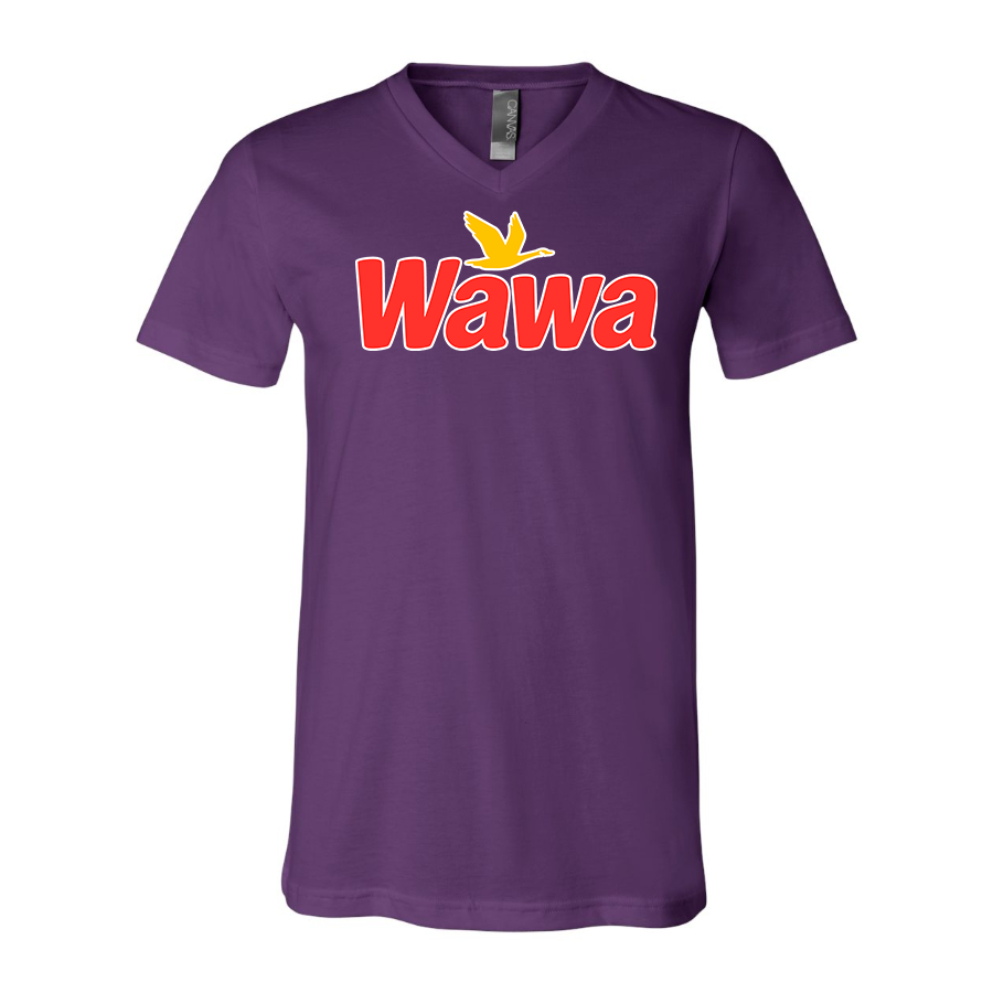 Men's Wawa Gas Station  BELLA + CANVAS - Jersey V-Neck T-Shirt