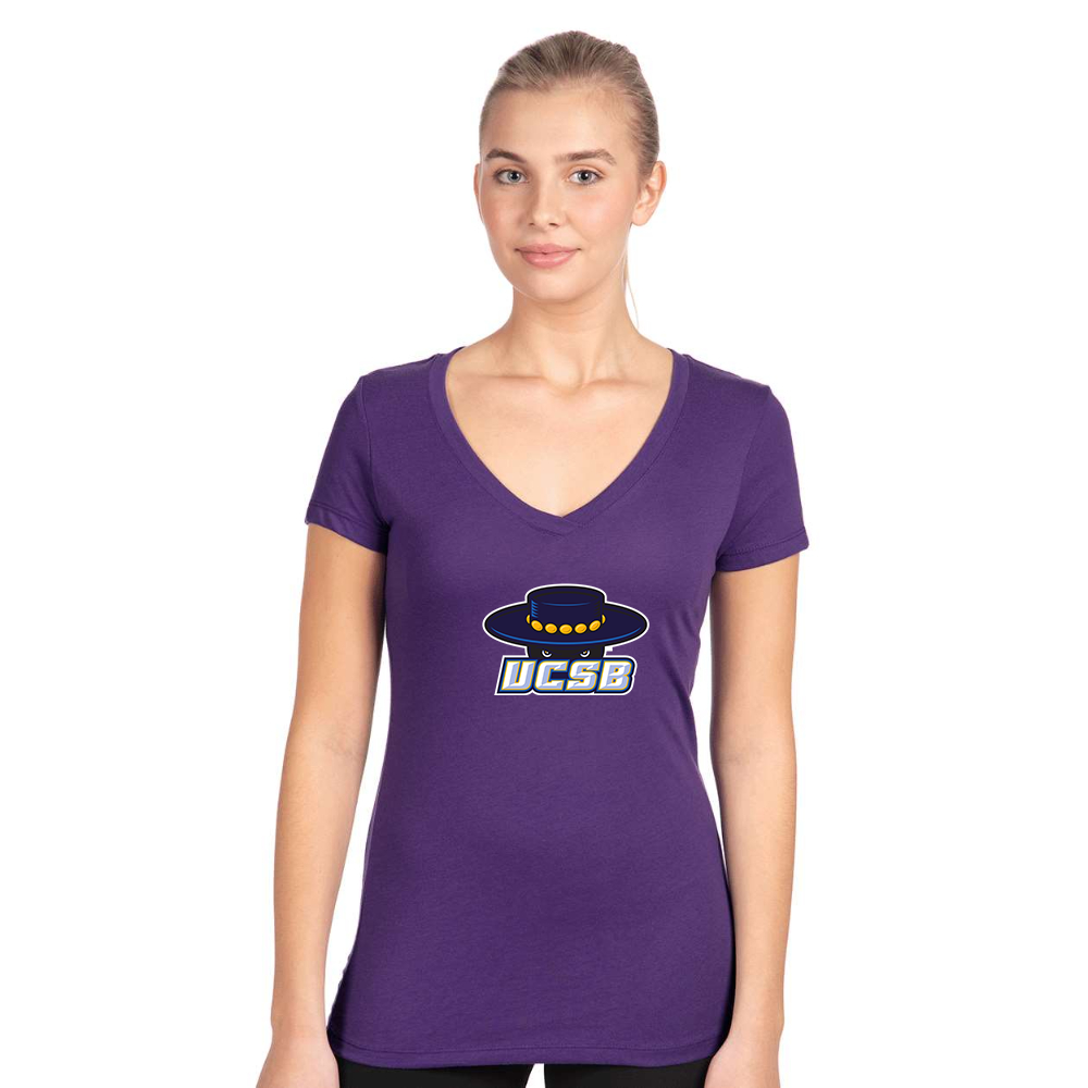 Women's UCSB Gauchos  Next Level V-Neck T-Shirt