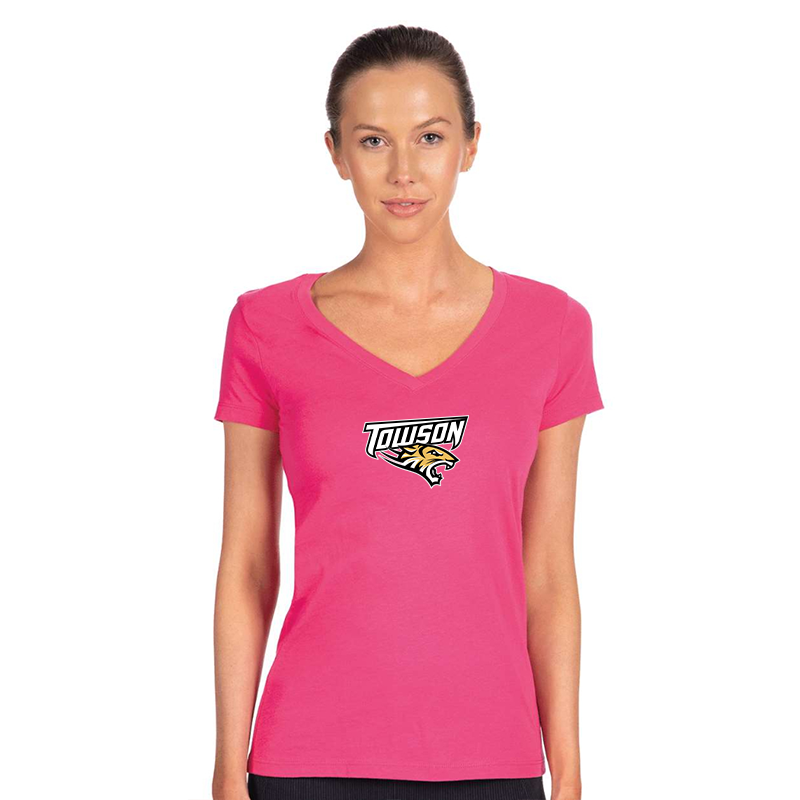 Women's Towson Tigers  Next Level V-Neck T-Shirt