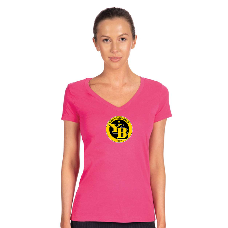 Women's  Young Boys Soccer Next Level V-Neck T-Shirt