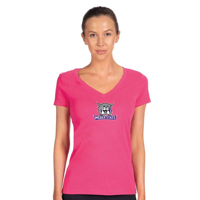Women's Weber State Wildcats Next Level V-Neck T-Shirt