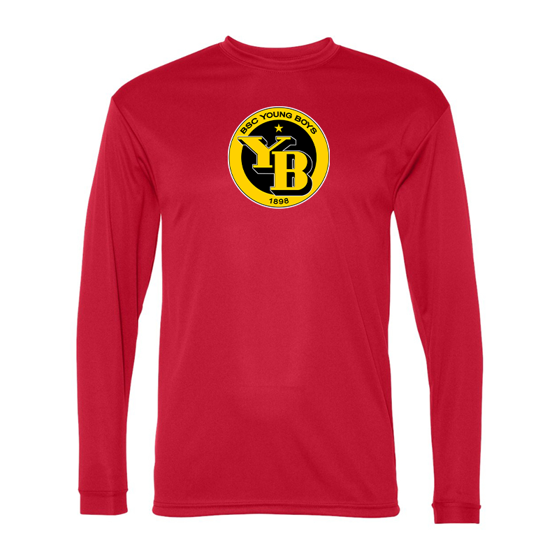 Men's  Young Boys Soccer Performance Long Sleeve T-Shirt