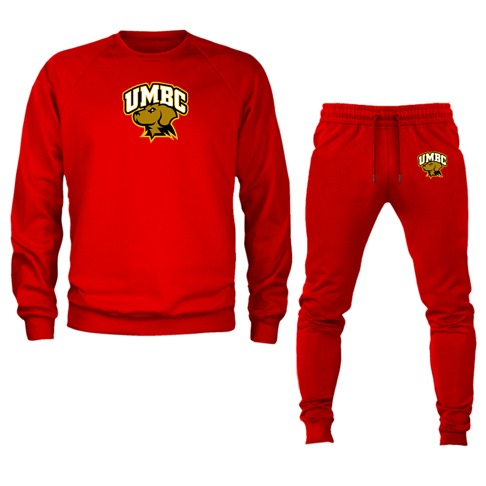 Men's UMBC Retrievers Crewneck Sweatshirt Joggers Suit