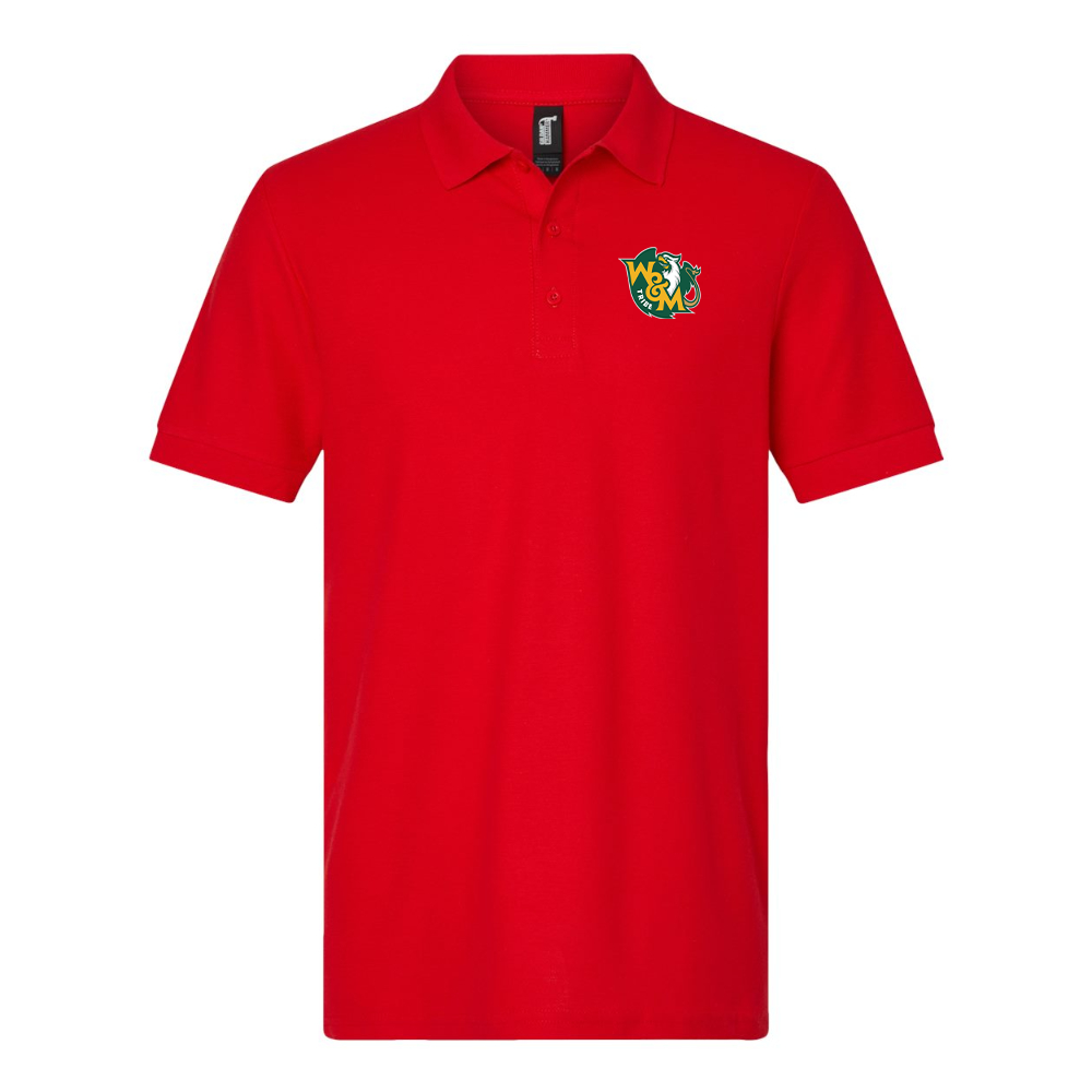 Men's William and Mary Tribe Gildan Hammer Pique Polo