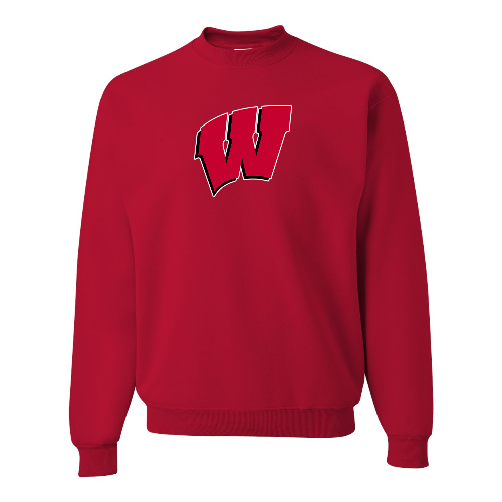 Men's Wisconsin Badgers JERZEES NuBlend Crewneck Sweatshirt