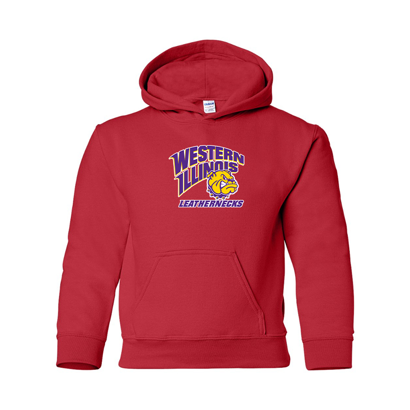 Youth Western Illinois Leathernecks Gildan Heavy Blend  Hooded Sweatshirt