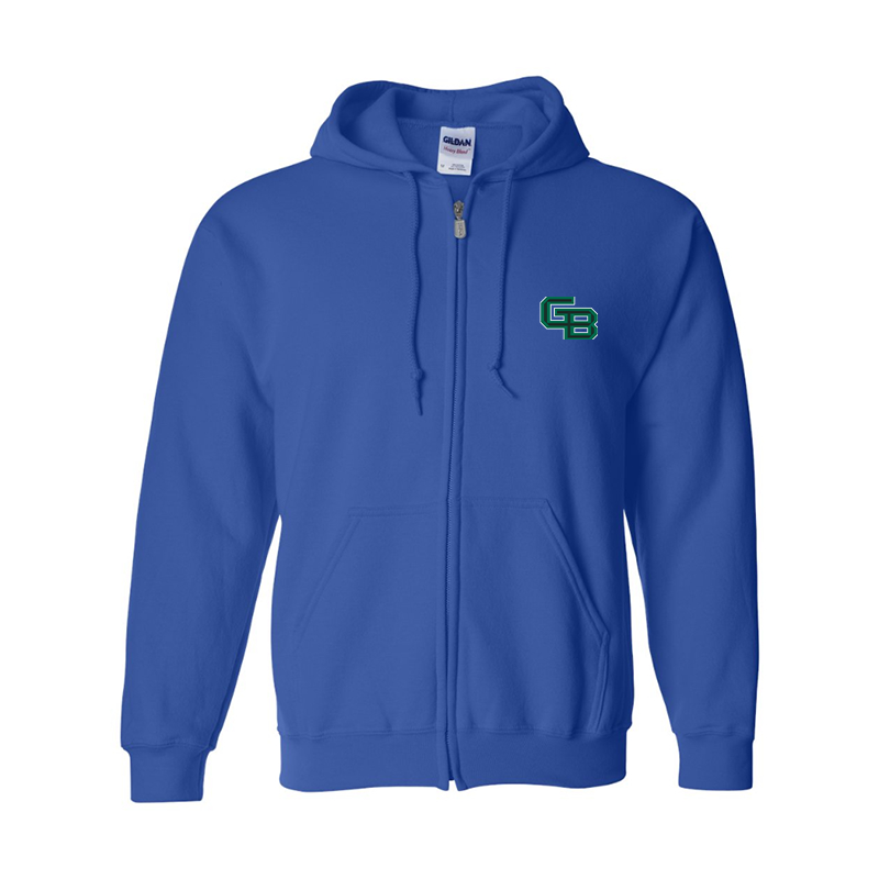 Men's Wisconsin Green Bay Phoenix Gildan  Heavy Blend Full Zip Hooded Sweatshirt