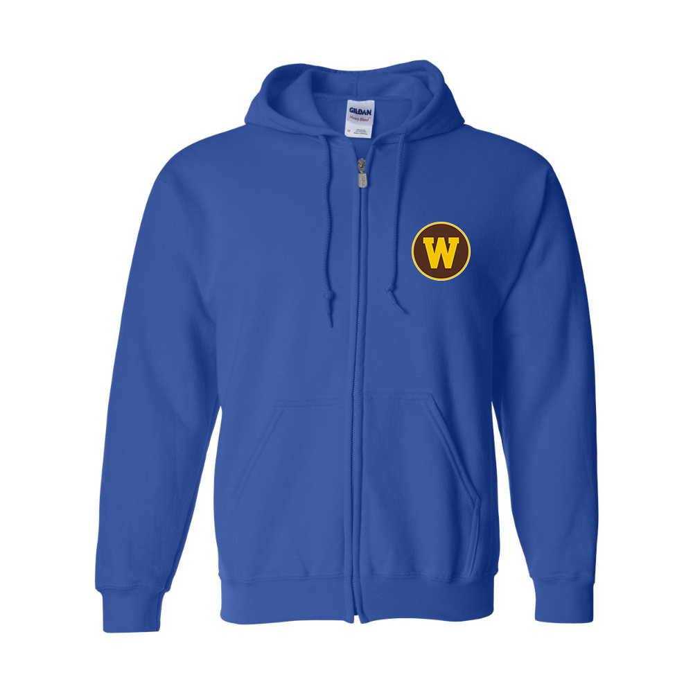 Men's Western Michigan Broncos  JERZEES NuBlend Full-Zip Hooded Sweatshirt