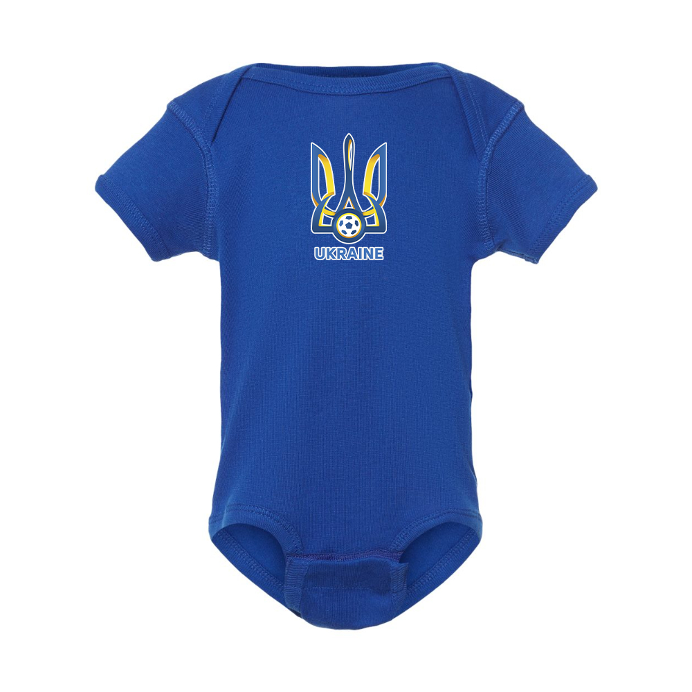 Ukraine National Football Soccer Team Rabbit Skins Infant Baby Rib Bodysuit