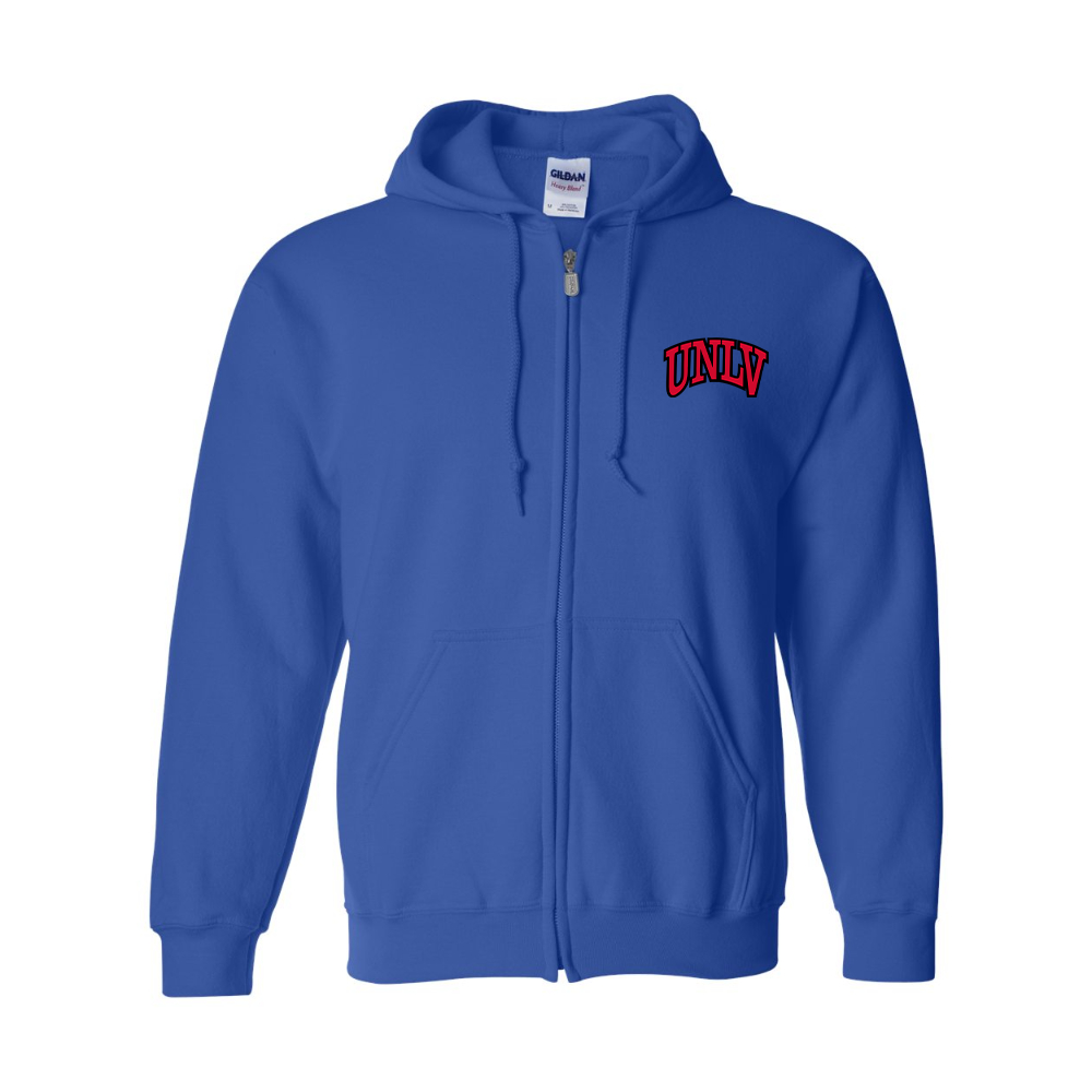 Men's UNLV Rebels Gildan  Heavy Blend Full Zip Hooded Sweatshirt