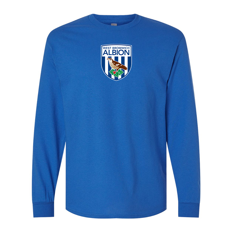 Men's West Bromwich Albion Soccer Gildan Heavy Cotton Long Sleeve T-Shirt