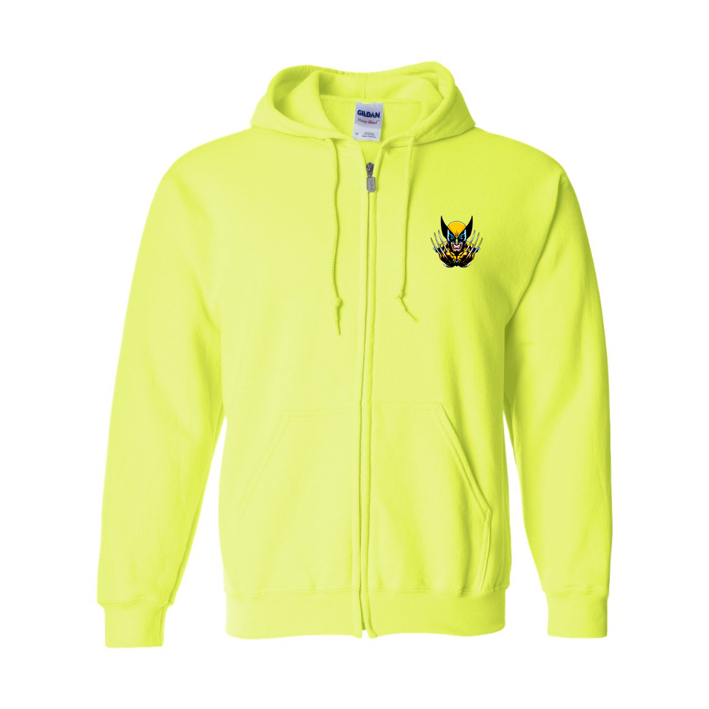 Men's Wolverine 2025 Art  JERZEES NuBlend Full-Zip Hooded Sweatshirt