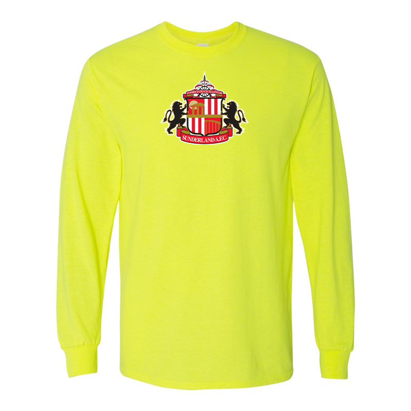 Men's  Sunderland AFC Soccer Gildan Heavy Cotton Long Sleeve T-Shirt