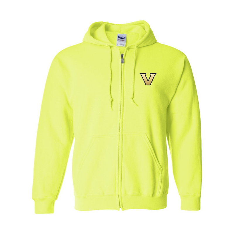 Men's Vanderbilt Commodores Gildan  Heavy Blend Full Zip Hooded Sweatshirt