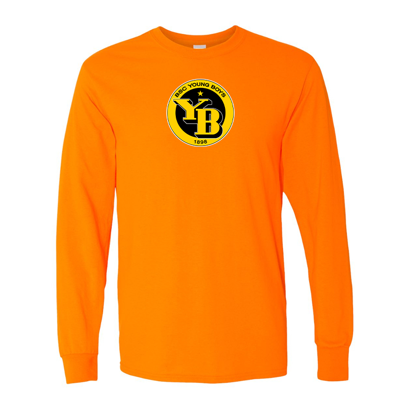 Men's Young Boys Soccer Gildan Heavy Cotton Long Sleeve T-Shirt