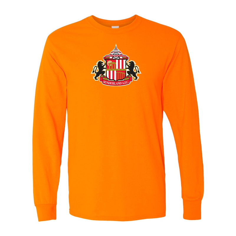 Men's  Sunderland AFC Soccer Gildan Heavy Cotton Long Sleeve T-Shirt