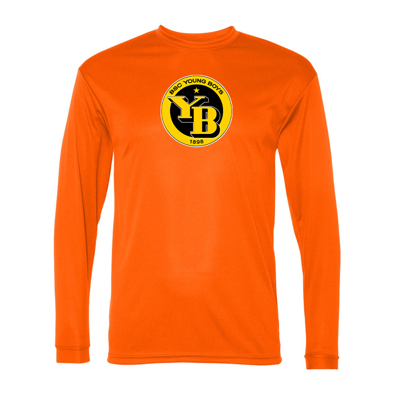 Men's  Young Boys Soccer Performance Long Sleeve T-Shirt