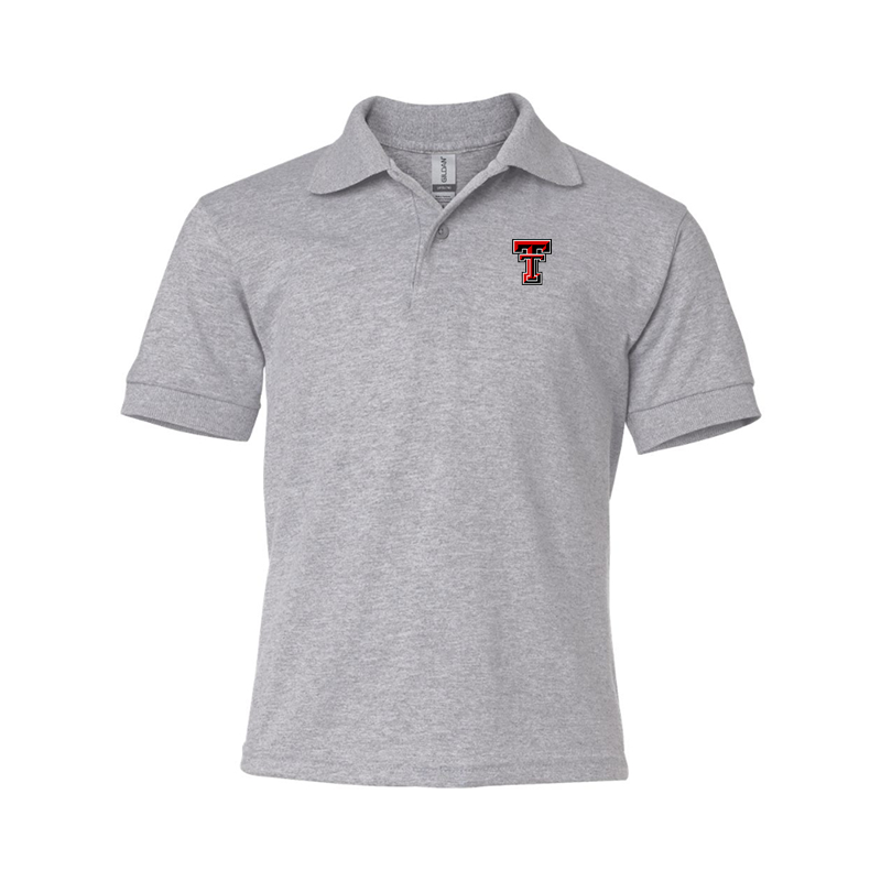Youth Texas Tech Red Raiders  Gildan Dry Blend Jersey Polo