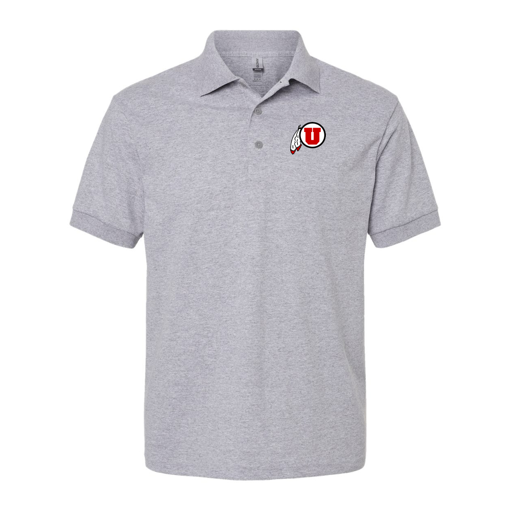 Men's  Utah Utes Gildan Dry Blend Jersey Polo