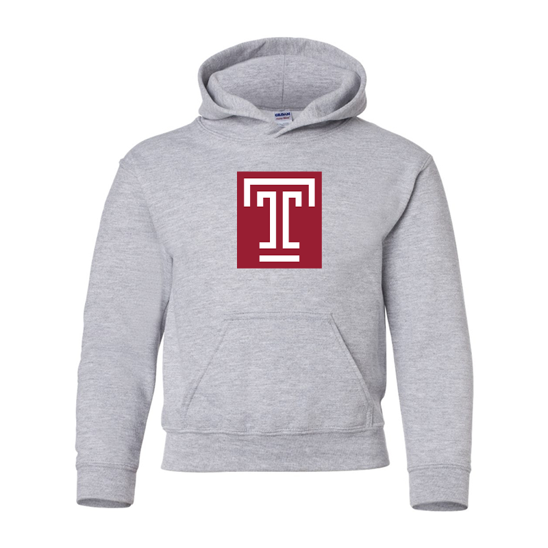 Youth Temple Owls Gildan Heavy Blend  Hooded Sweatshirt