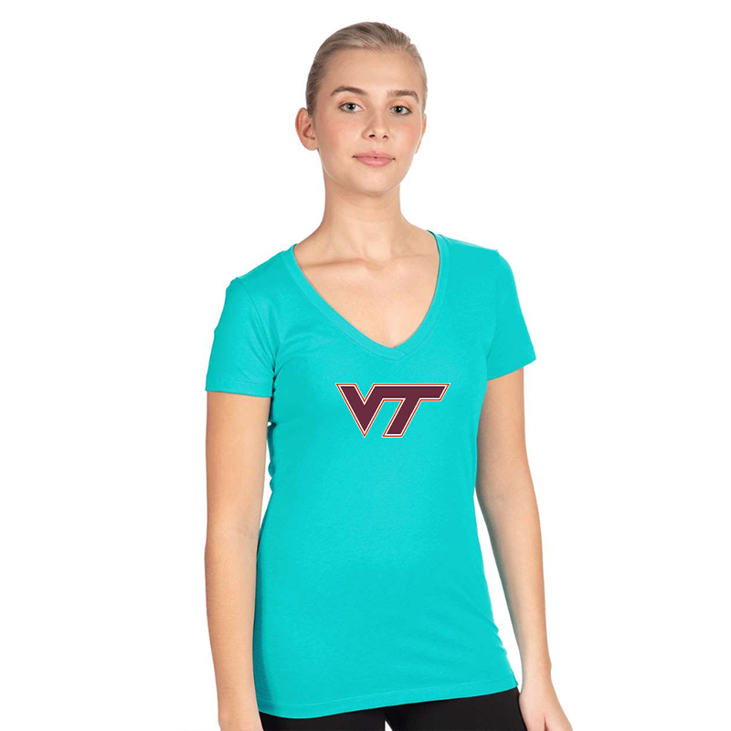Women's Virginia Tech Hokies  Next Level V-Neck T-Shirt