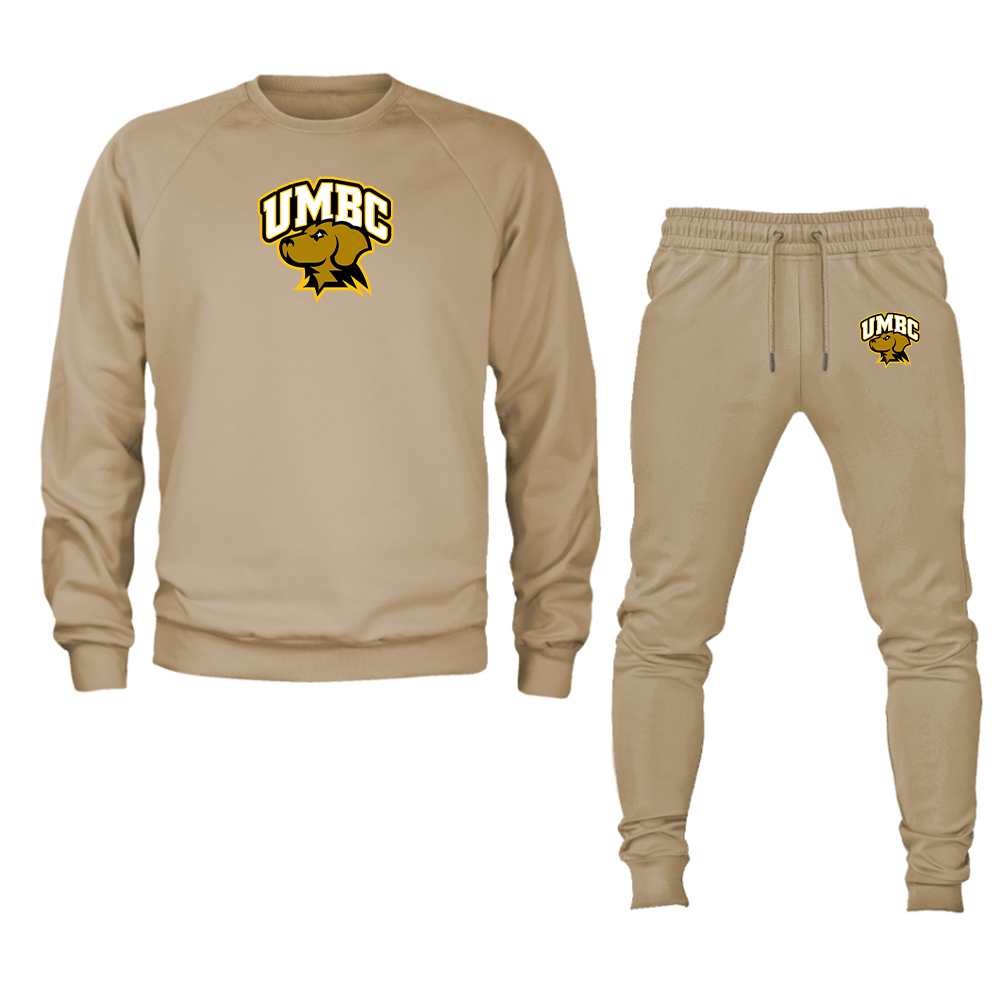 Men's UMBC Retrievers Crewneck Sweatshirt Joggers Suit