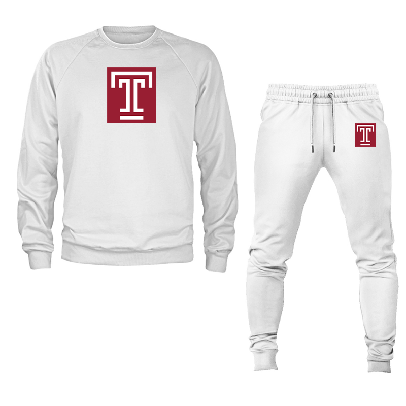 Men's Temple Owls Crewneck Sweatshirt Joggers Suit