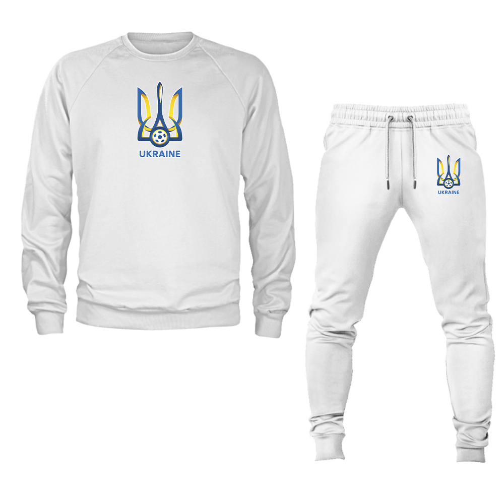 Men's Ukraine National Football Soccer Team Crewneck Sweatshirt Joggers Suit