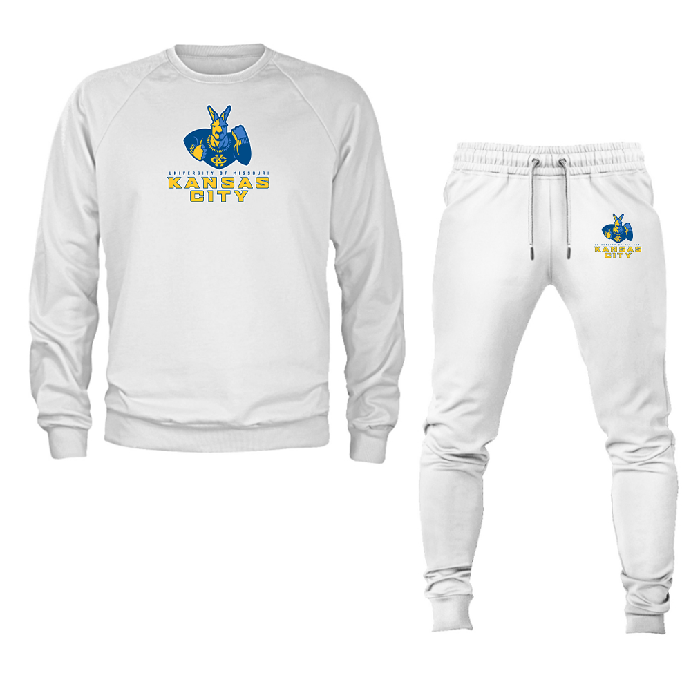 Men's UMKC Kangaroos Crewneck Sweatshirt Joggers Suit