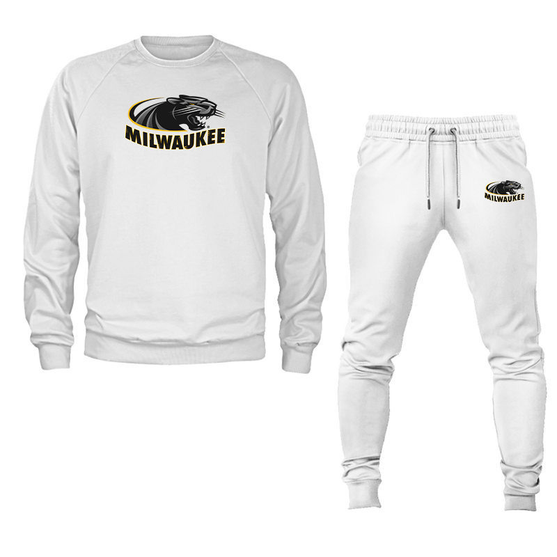 Men's Wisconsin Milwaukee Panthers Crewneck Sweatshirt Joggers Suit