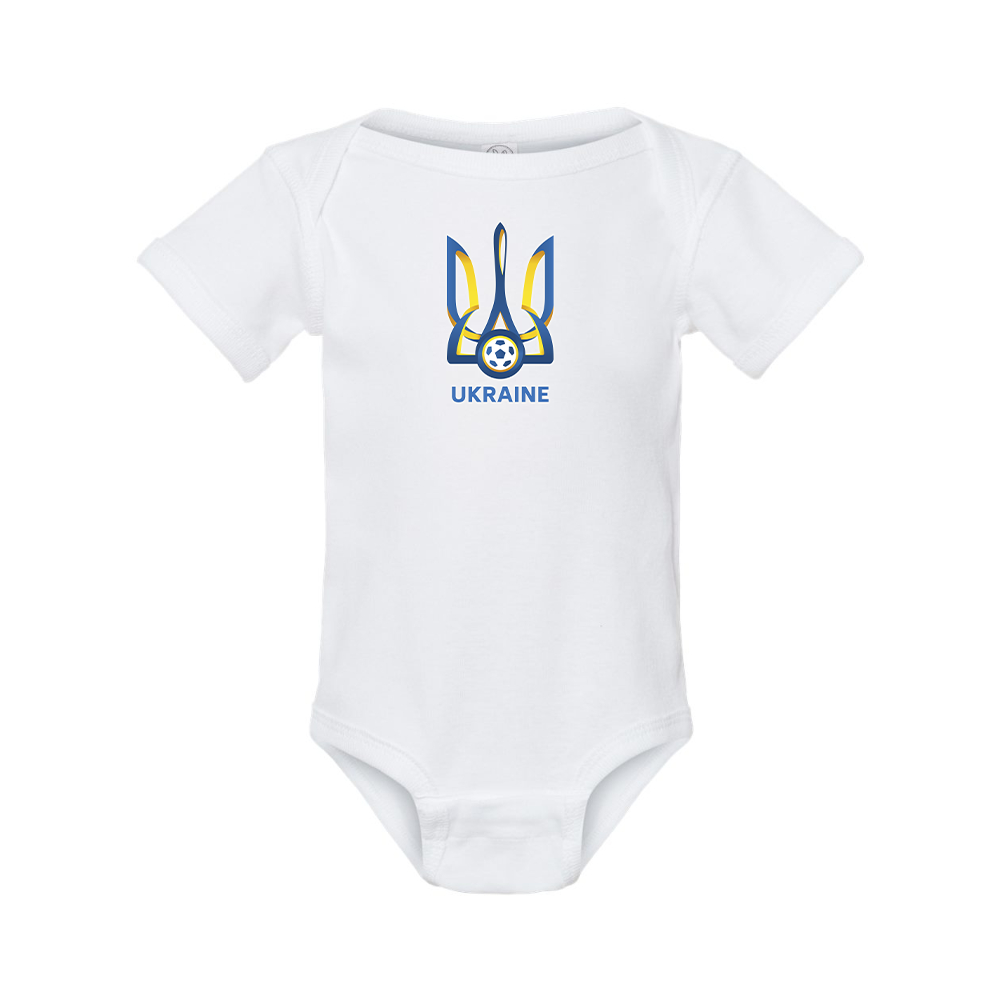 Ukraine National Football Soccer Team Rabbit Skins Infant Baby Rib Bodysuit