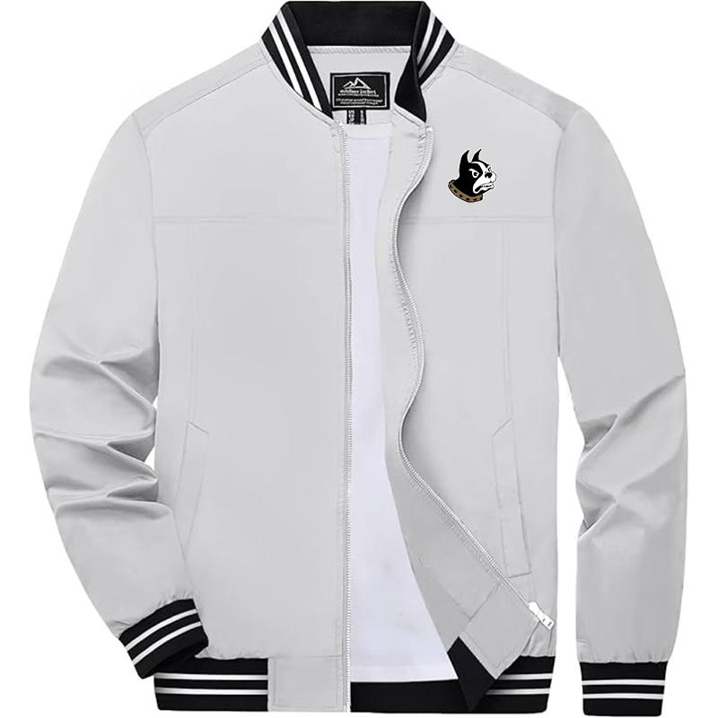 Men's Wofford Terriers  Lightweight Zip-Up Bomber Jacket  Ribbed Collar and Cuffs Outerwear