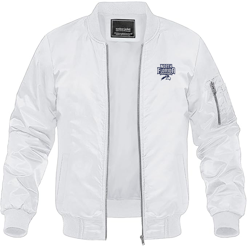 Men's  UNF Ospreys  Lightweight Bomber Jacket Windbreaker Softshell Varsity Jacket Coat