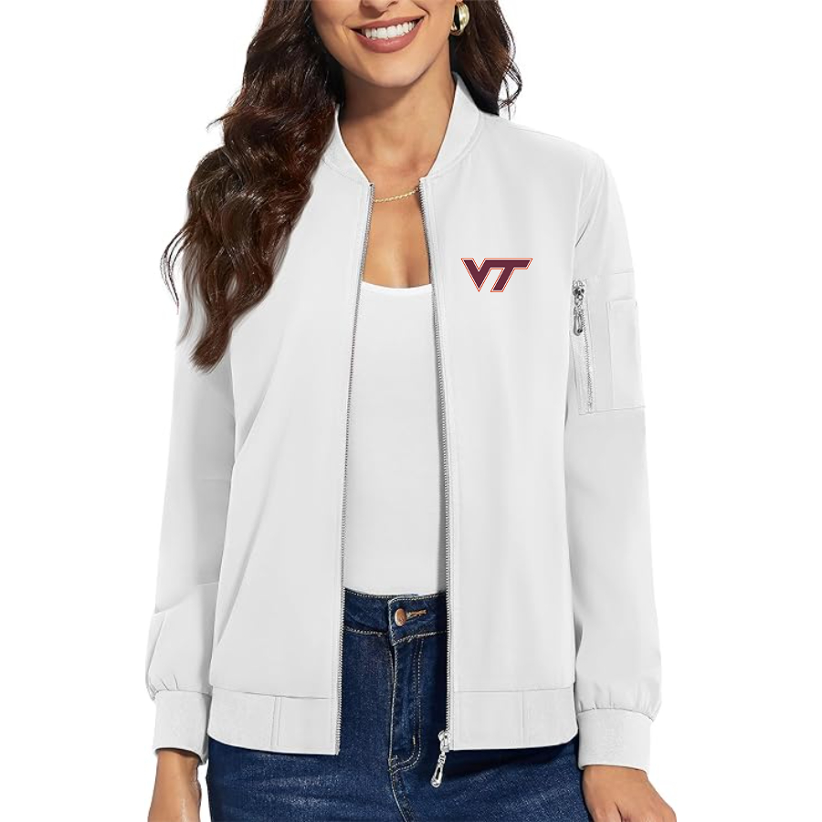 Women's Virginia Tech Hokies Premium Bomber Jacket Outerwear