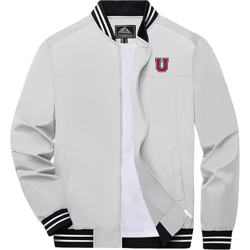 Men's Union Dutchmen Lightweight Zip-Up Bomber Jacket  Ribbed Collar and Cuffs Outerwear