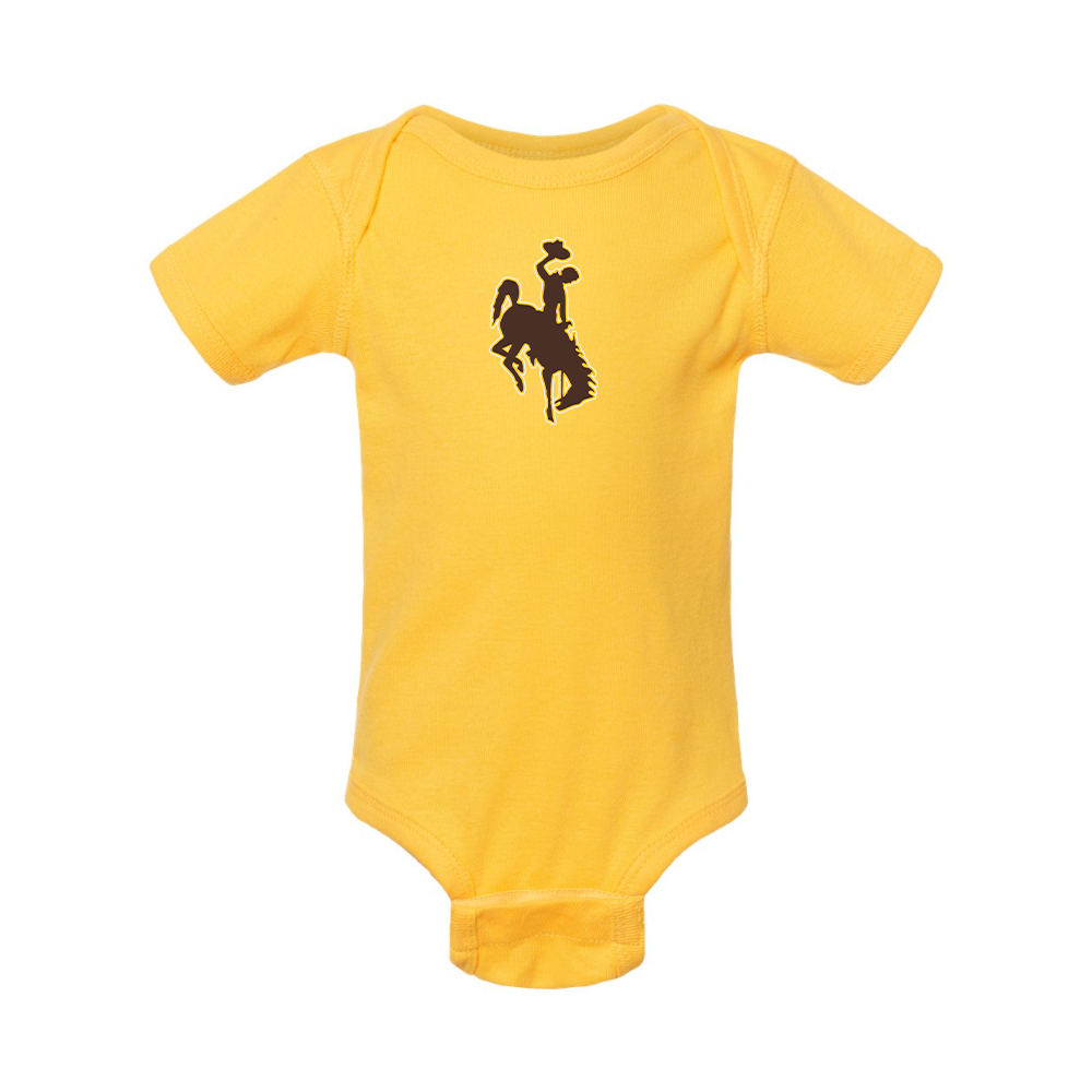 Wyoming Cowboys  Rabbit Skins Infant Baby Rib Bodysuit