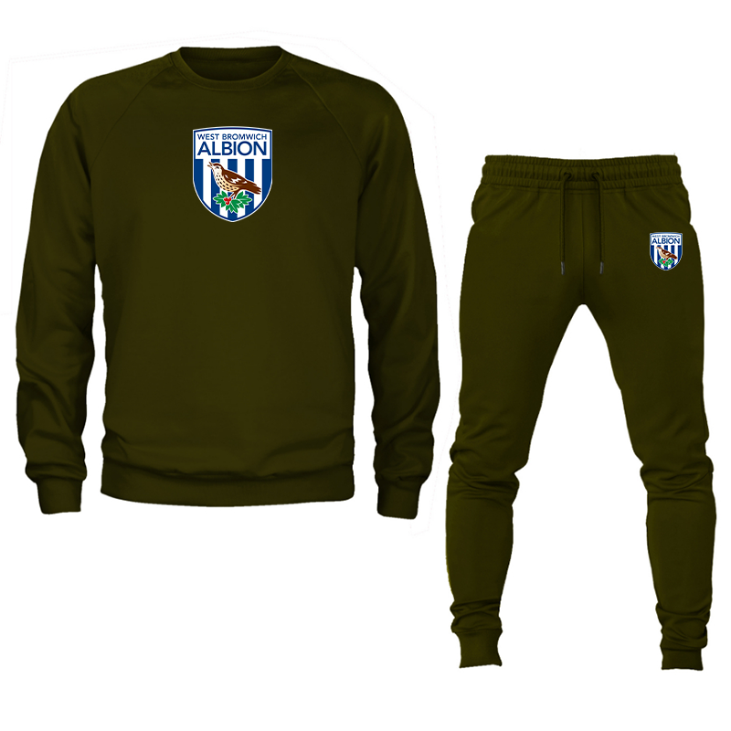Men's West Bromwich Albion Soccer Crewneck Sweatshirt Joggers Suit