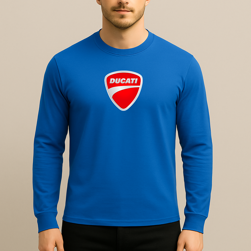 Men’s Ducati Motorcycle Long Sleeve T-Shirt