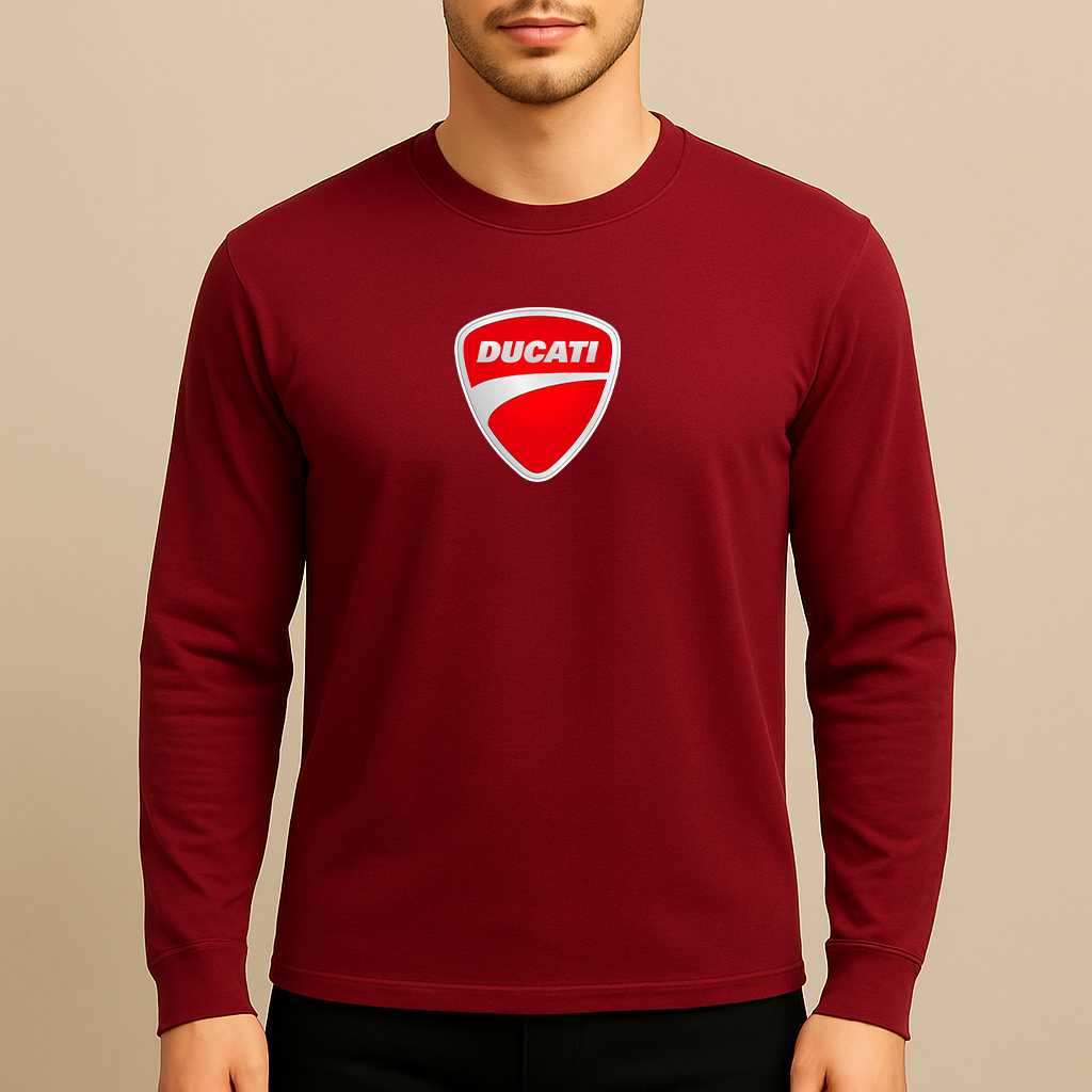 Men’s Ducati Motorcycle Long Sleeve T-Shirt