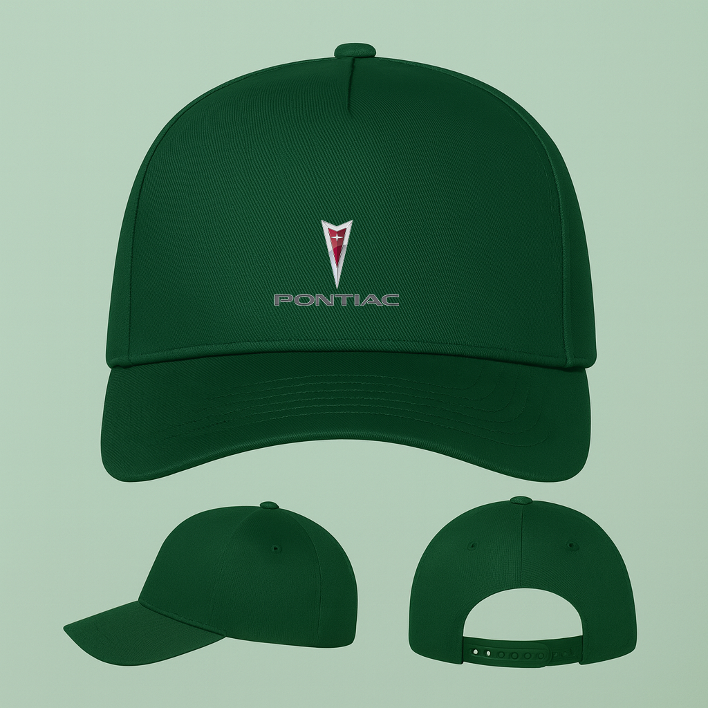Pontiac Car Symbol Five Panel Twill Snapback Cap