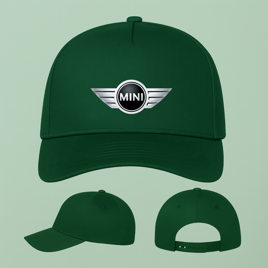Mini Cooper Car Five Panel Twill Snapback Cap