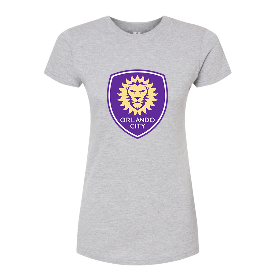 Women’s Orlando City Soccer  Yogurt  Round Neck T-Shirt