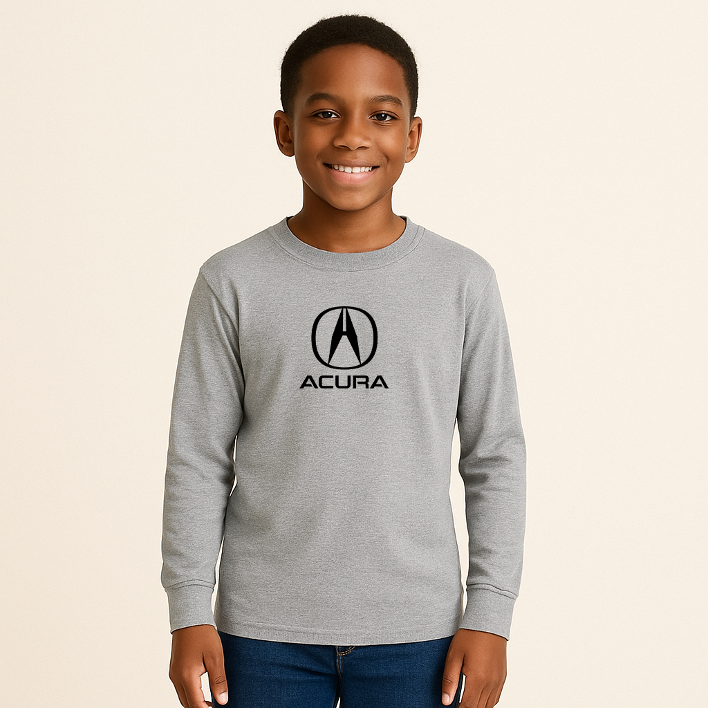 Youth Kids Acura Car Long Sleeve T-Shirt